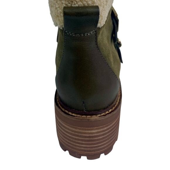 Vince Camuto Klerica   Leather Suede  Moto Hiker Shearling Boot Size 7M NEW - Picture 4 of 8